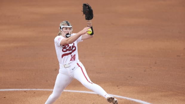 Alabama ace Montana Fouts throws a no-hitter against South Carolina on April 8, 2023